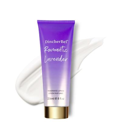 Lavender Body Lotion Moisturizer for Men Women & Children Ultra Moisturizing Skin Cream for All Skin Types 8 Ounce (Romantic Lavender)