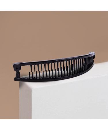 3 Piece Black Banana Clips Set for Women - Hair Grip Comb and Ponytail Holder Accessory - Buy Online on GoSupps.com