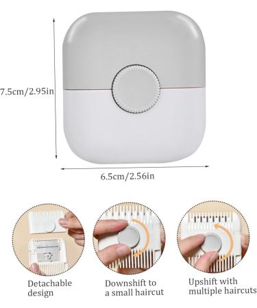 Split Ends Hair Trimmer for Women 2 in 1 Mini Portable Cute Hair Brush Detachable Dustproof Knob Slicer Hair Clipper Grey Split Ends Hair Trimmer - Buy Online on GoSupps.com