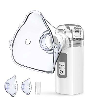 Nebulizer Machine for Kids Portable Nebulizer Machine for Adults 2 Modes Handheld Mesh Nebulizer Cool Mist with All Accessories for Travel Office Household Use Gray