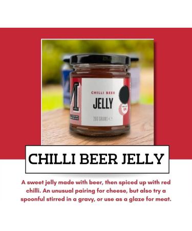 Manfood Chilli Beer Jelly (200g) | Sweet Jelly with a hint of Chilli | Perfect for Cheese | Try in a Gravy or use as a Glaze for Meat or tofu | Made in The UK - Buy Online on GoSupps.com