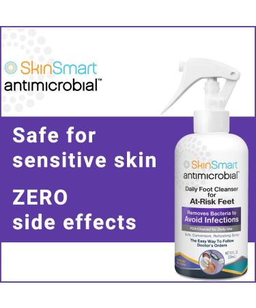 SkinSmart Daily Foot Cleanser - 8oz Spray | Removes Bacteria, Prevents Infections - Buy Online on GoSupps.com
