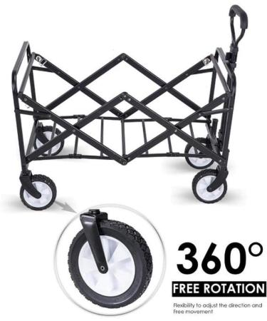 Folding Garden Wagon Cart Outdoor Park Collapsible Utility Wagon Picnic Camping Cart for Outdoor/Festivals/Camping G:yellow - Buy Online on GoSupps.com