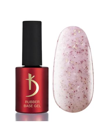 K Professional Rubber Base Gel - Base Coat Souffle - Pink Powder -7ml - Unterlack - Nail polish - Gel N gel - Rosa - UV Nailack - Gellack Pink Powder Flakes