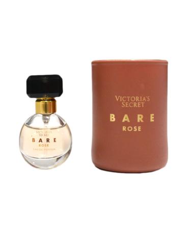 Victoria's Secret Bare Rose 2 Piece Travel EDP & Candle Gift Set