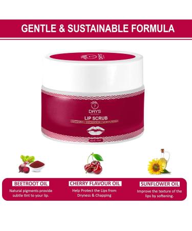 Beetroot Lip Scrub for Brighter Softer Lips - Ideal for Dark Chapped & Pigmented Lips | 15g - Men & Women - Buy Online on GoSupps.com