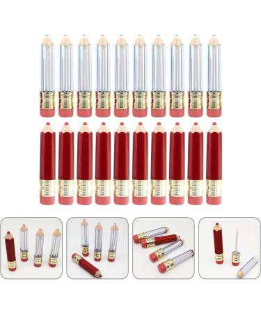 Lot de 20 Tubes Tubes de Gloss L vres L vres Vides en Plastique Transparent et Rouge Mini Format Crayon Rechargeable pour DIY Flacons Rechargeables et Gloss - Buy Online on GoSupps.com