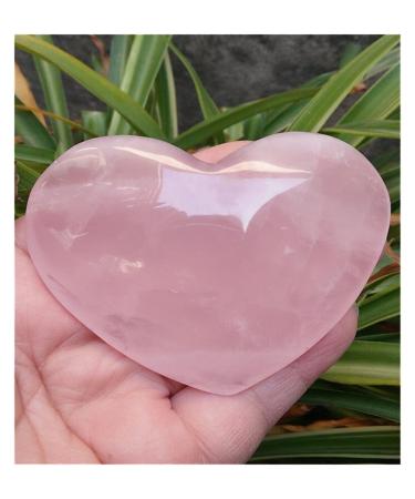 Crystal Rough 1 pcs Natural Pretty Pink Quartz Crystal Heart Decoration