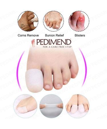 Pedimend Soft Silicone Big Toe Caps - Toe Nail Protector Sleeve for Ingrown Nails - Prevent Corns, Calluses, and Blisters - Foot Care (1 Pair) - Buy Online on GoSupps.com