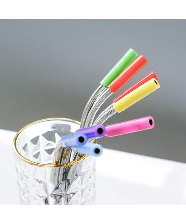 U-K Silicon Tips Cover for Stainless Steel Straws 6 mm 8Pcs Multi- Colors Soft Food Grade Silicone Straws Nozzles Reusable Cover for 1/ 4'' Wide Straws Practical & Popular - Buy Online on GoSupps.com