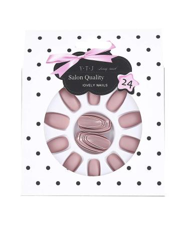 Sethexy Light Pink Matte Ballerina Nails Medium Acrylic Art Tips for Women & Girls | International Shipping - Buy Online on GoSupps.com