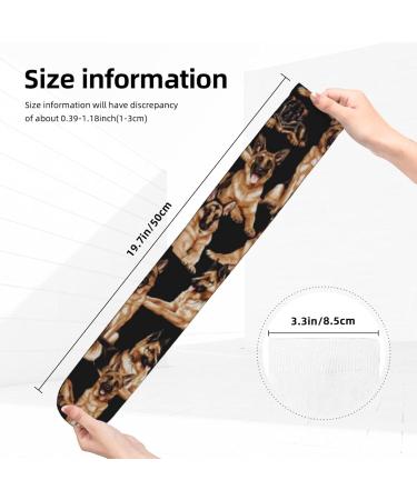 Dog Showan Shepherd's Black Compression Socks for Men & Women | 15-20 mmHg Support for Running & Cycling - Buy Online on GoSupps.com