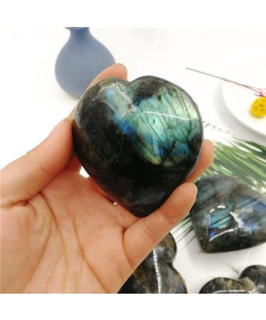 Home 75-80mm Large Blue/Yellow Labradorite Moonstone Gemstones Crystals and Spiritual Decor Stone Crystal Reiki - Buy Online on GoSupps.com