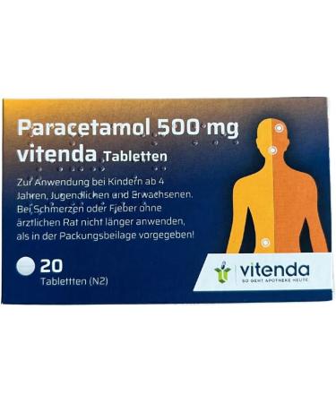 Buy Vitenda Paracetamol 500 mg Tablets - 20 Pieces | Effective Pain Relief & Fever Reducer | Fast International Shipping - Buy Online on GoSupps.com