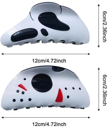 Halloween Hairpin 2PCS Funny Big Skull Ponytail Clip Hair Accessories Gothic Punk Rock Scream Hair Clip for Women Halloween Cosplay Party Favor Combination - Buy Online on GoSupps.com