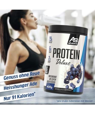 All Stars Protein Deluxe Can 400g - Vanilla & Berries | Premium Protein Powder for Muscle Building & Weight Management - Buy Online on GoSupps.com
