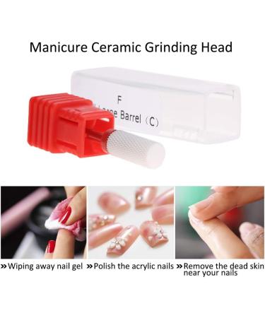 Nail Drill Ceramic Easier to Store Lightweight Nail Ceramic Grinding Head Beauty Salon Manicure Store Home Use for Professional Use Corn head F - Buy Online on GoSupps.com