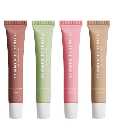 4 PCS Summer Lip Balm Tinted Lip Butter Balm - Conditioning Lip Mask Ultra-Hydrating Instant Moisture Shine Hydration - Sheer-Tinted Soothing Lip Care - 0.5 Fl Oz (Pack of 4) 4 PCS 0.5 Fl Oz (Pack of 4)