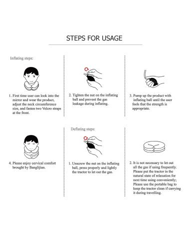 Warm Girl Inflatable Adjustable Neck Collar Pillow - Cervical Traction Device for Neck & Shoulder Pain Relief at Home - Blue - Buy Online on GoSupps.com