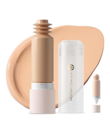 Long wear Liquid Foundation - Unique Downward Dispensing Design Smooth Texture Quick Drying Formula Lightweight & Bright Finish Ideal Base de Maquillaje for Flawless Skin (#03 1.35fl.oz./40ml) 40 ml (Pack of 1) #03