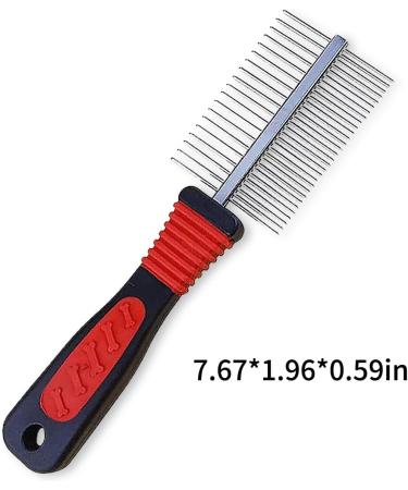 Deshedding Tool & Pet Grooming Professional Metal Shedding Brush Pet Cat Dog Grooming Comb Trimmer Tool Double Sided Fur Rake Tool - Buy Online on GoSupps.com
