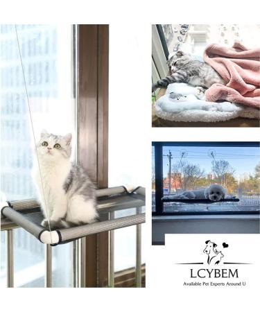 Lcybem Cat Window Hammock - Sturdy Suction Cups Window Perch for Cats - Holds Two Large Cats - 360 Sunbathe - Indoor Cat Window Seat - Buy Online on GoSupps.com