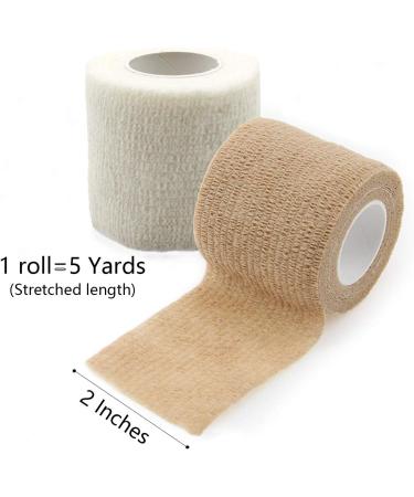 12 Rolls Self Adhesive Bandage Wrap 2 x 5 Yards - Sticky Athletic Elastic Cohesive Bandage for Sports Injuries - 12 Colors - Ideal for Pets - 12 Count - Buy Online on GoSupps.com