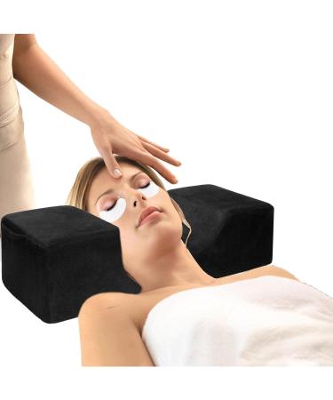 Muslates Eyelash Extension Pillow - Ergonomic U-Shaped Neck Support | Memory Foam Beauty Salon Pillow | Ideal for Eyelash Extensions - Black - Buy Online on GoSupps.com