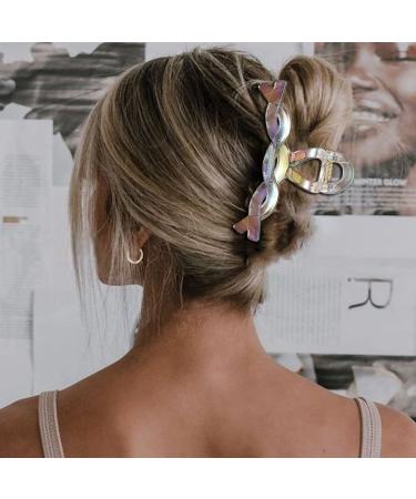 Sparkly Acrylic Butterfly Hair Claw Clips for Women - Pack of 2 | Non-slip Hair Accessories for Thick Hair - Buy Online on GoSupps.com