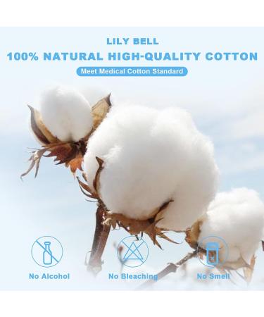 Lily Bell Soft Dry Wipes - 100% Natural Cotton, 110 Count Facial Tissues for Sensitive Skin, Lint-Free, Disposable, Strong Absorbent - Dry/Wet Use, Baby Friendly - Buy Online on GoSupps.com