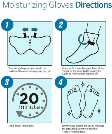 Epielle Moisturizing Socks and Gloves - 5 Pairs for Hand and Foot Care | Skincare Gifts for Her | Stocking Stuffer - Buy Online on GoSupps.com