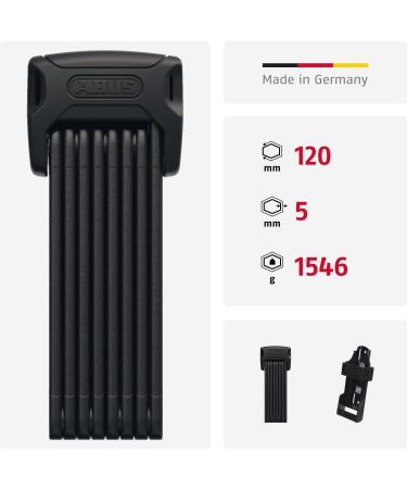 Buy Abus Bordo 6000K Folding Lock - 120 cm Bicycle Lock with SH Holder | Xplus Cylinder & High Security Level 10 - International Shipping Available - Buy Online on GoSupps.com