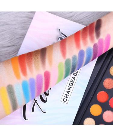 CHARMCODE 40 Colors High Pigmented Eyeshadow Palette - Shimmer, Matte, Glitter, Metallic | Waterproof & Blendable Eye Shadow Makeup - Color 1 - Buy Online on GoSupps.com