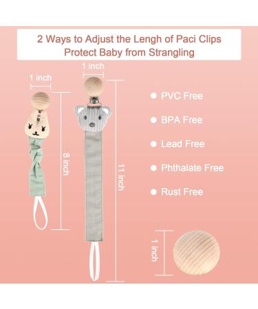 Pacifier Clips - 5 Pack Teething Beads Soothie Binky Holder for Baby Boys and Girls - Teether Toys Gift Idea for Toddlers - Buy Online on GoSupps.com