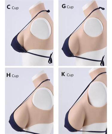 Knobco High Collar Silicone Breast Forms - Realistic Fake Breasts for Mastectomy Halloween Weddings & Cosplay | Brown Skin Size G 1525G - Buy Online on GoSupps.com