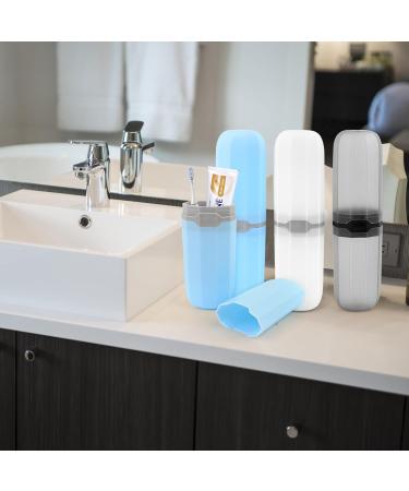 NVIYAM 4-Part Travel Toothbrush Case | Portable Toothbrush Holder & Protective Cover for Camping Travel Family & Business - 4 Colors Available - Buy Online on GoSupps.com