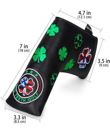 Golf Blade Putter Cover Headcover with Magnetic Bar Closure - Black - Buy Online on GoSupps.com