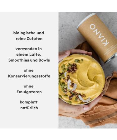 Kiano Bio Curcuma Pulver Mix - 100% Turmeric Superfood Latte | Vegan Gluten-Free with Ashwagandha Cinnamon Ginger & Black Pepper - 220g - Buy Online on GoSupps.com