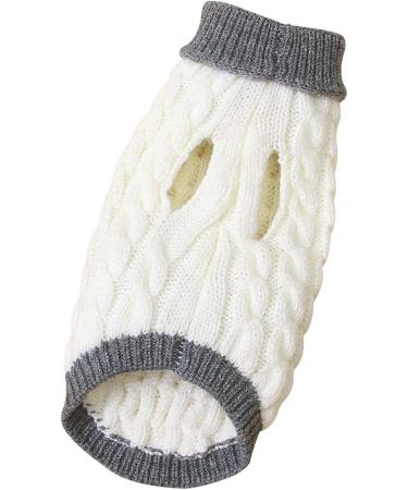 Gojiny Dog Sweater Vest - Warm Crocheted Coat for Small Medium & Large Dogs - Soft Knitted Apparel in XL Rice White - Buy Online on GoSupps.com