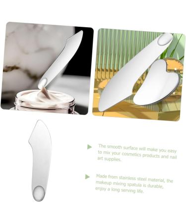 Beatifufu Stainless Steel Makeup Mixing Spatula Durable Handy For Foundation Lipstick Pigments For Nail Art Cosmetics Mixing Comfortable Grip Easy Use - Buy Online on GoSupps.com