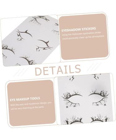 Healvian 20 Pairs Halloween Eyeliner Stickers Makeup Stencil Eyeshadow Sticker Prop Spider Stickers Pvc - Buy Online on GoSupps.com