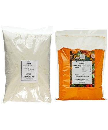 Old India Onion Powder 1 Kg & Turmeric Powder (Haldi) 1 Kg