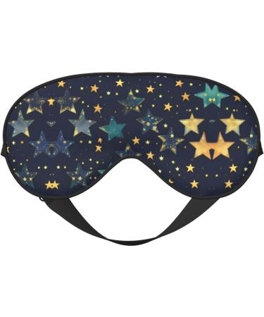 Stars Eastern Stars Print Sleep Eye Mask | Soft Eyeshade for Travel & Naps | Unisex Comfort - Buy Online on GoSupps.com
