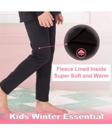Mancyfit Girls' Thermal Fleece-Lined Leggings - Black, X-Large - Buy Online on GoSupps.com