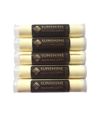 Sunshine 5 Polishing Cloths Jewelry Cleaner Tube Silver Brass Gold Copper