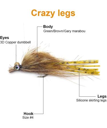 Yzd Fly Fishing: Top 10 Large Trout Flies | Premium Wet & Dry Lures Streamers Nymphs & Emergers for Trout Bass & Salmon - Buy Online on GoSupps.com
