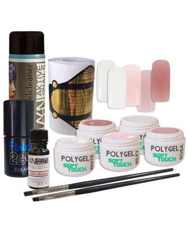 Nail Studio Gel Set PolyGel AcrylGel Soft Touch for beginners and professionals (Starter Set XL)