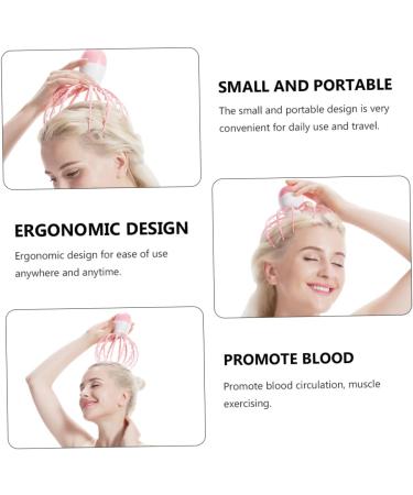 Buy Sewoart Head Massage Device - Scalp Shampoo Brush with Tingling Hair Stimulation | Pink Baby Octopus Design - Buy Online on GoSupps.com