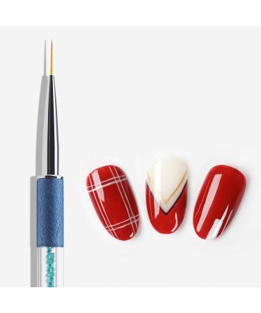 5-Piece Nail Art Liner Brush Set - Blue Nylon Nail Design Brush Pencils (5mm 7mm 11mm 14mm) - Perfect for Salon Detailing - Buy Online on GoSupps.com