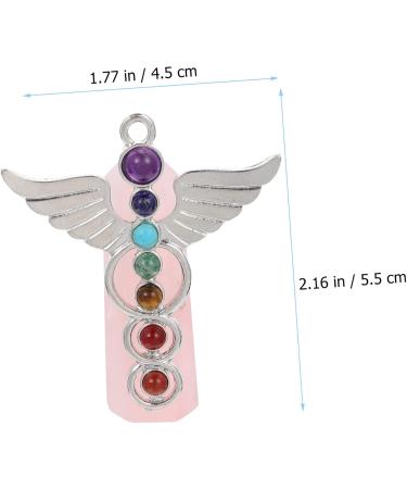 Abaodam 4pcs Angel Crystal Ornaments Glass Ornaments Healing Crystals Stones Angel Wing Crystal Hexagon Doll - Buy Online on GoSupps.com
